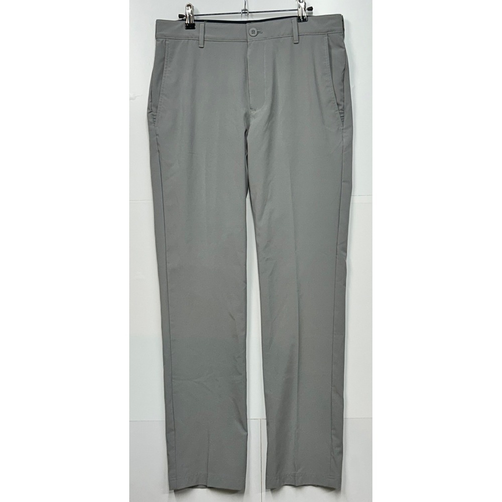 IZOD Golf Mens Grey Performance Stretch Flat Front Pants‎ 32x32